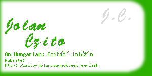 jolan czito business card